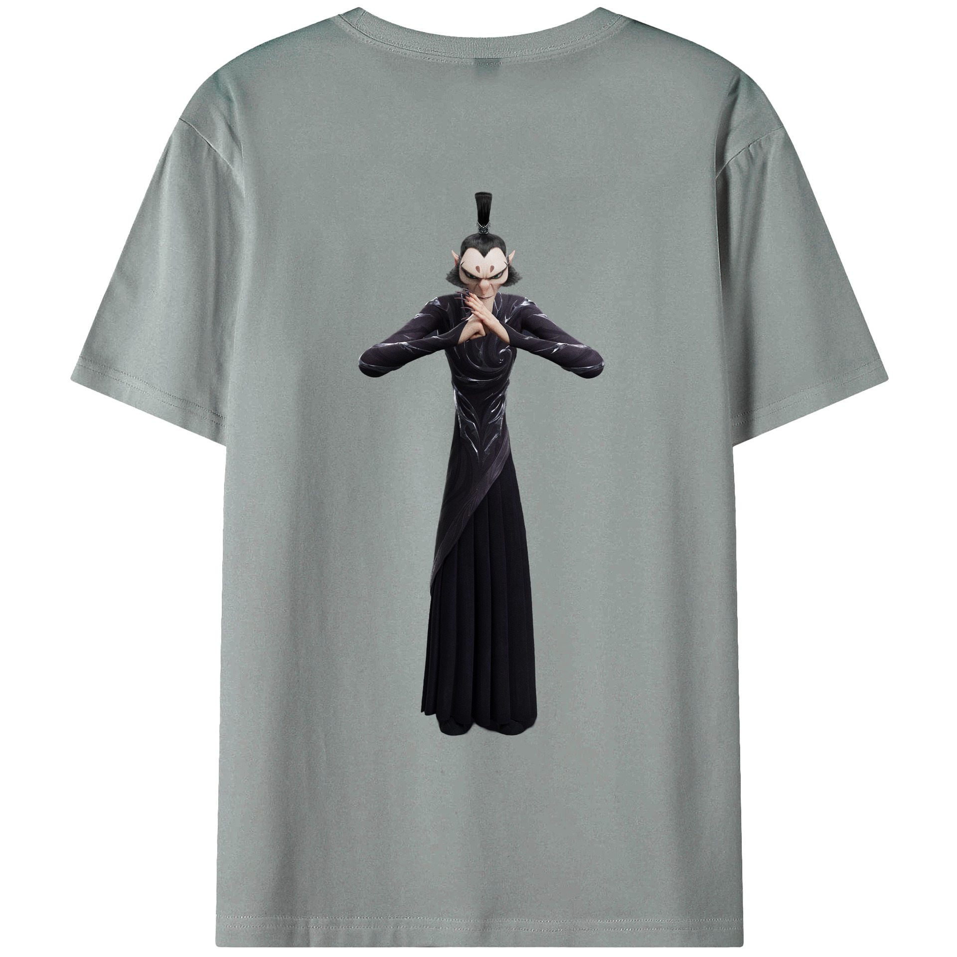 （画像用） Ne Zha 2 ナタ 魔童の大暴れ 綿100％ メンズ半袖Tシャツ（バックプリント） 通気性